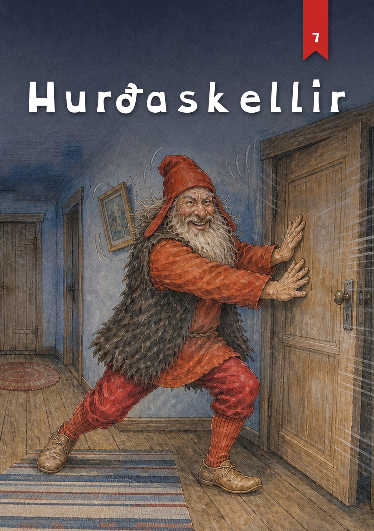 Hurðaskellir, jólabók með nafni barnsins, forsíða