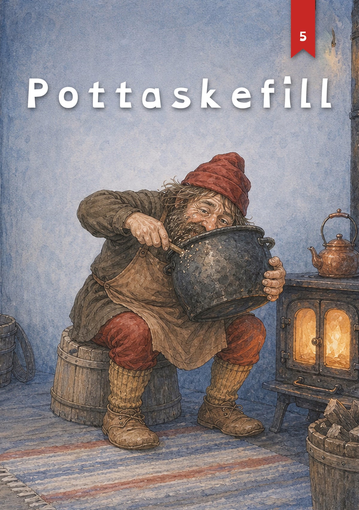Pottaskefill, jólabók með nafni barnsins, forsíða