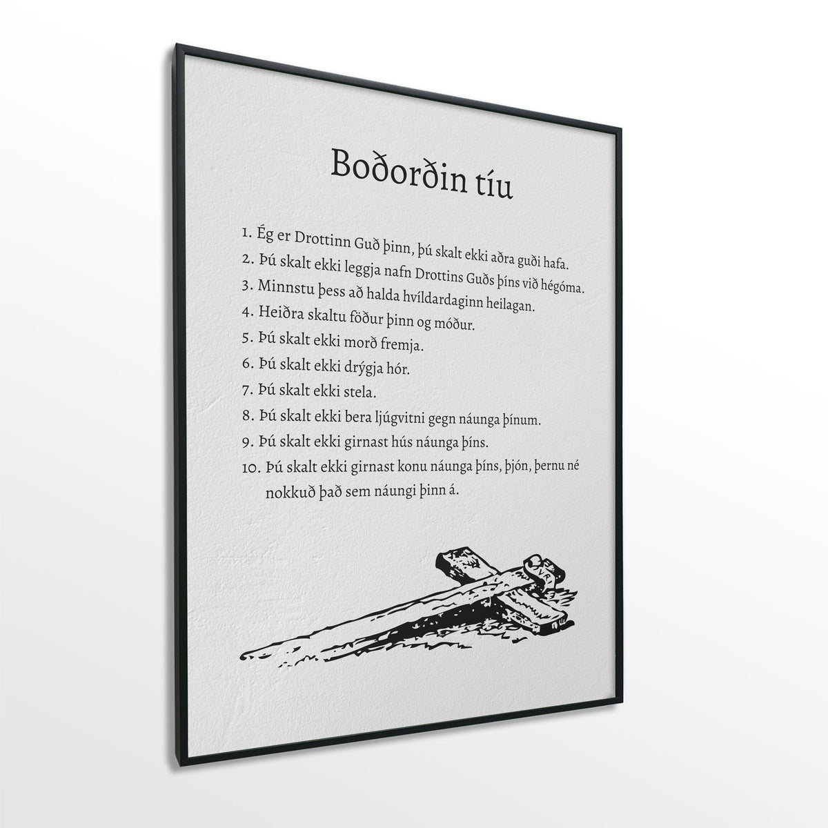 Veggspjald nr. 104 - Fallegt plakat fyrir heimilið. Þitt persónulega bænaplakat.