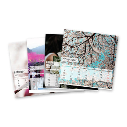 Dagatal 2027, 15x15 spjöld, fjórir mánuðir