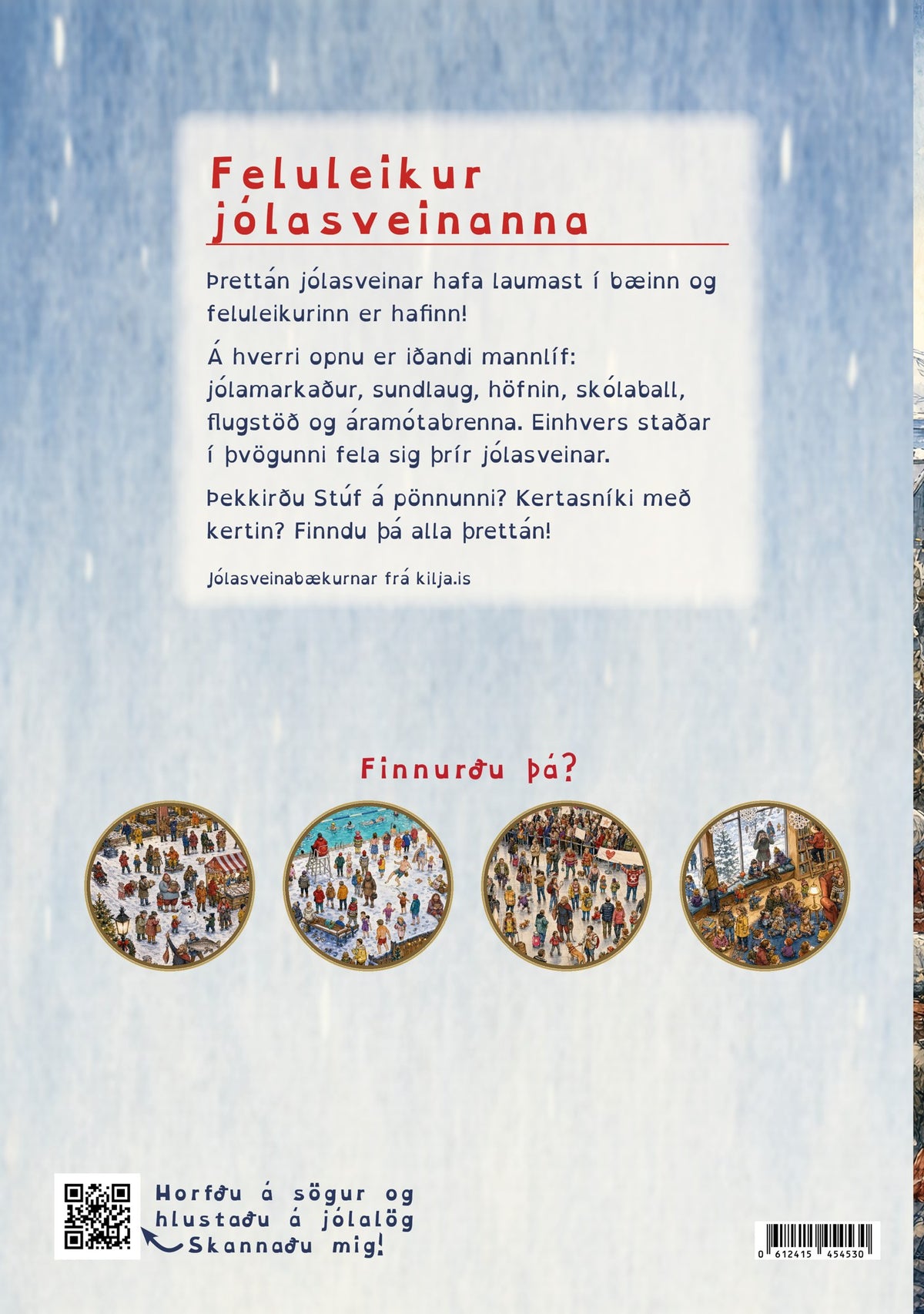 Feluleikur jólasveinanna, baksíða
