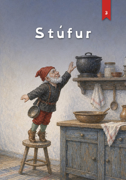 Stúfur, jólabók með nafni barnsins, forsíða