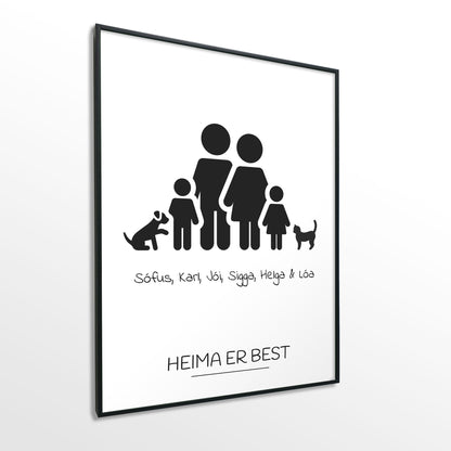 Veggspjald nr. 101 - Fallegt plakat fyrir heimilið. Þitt persónulega atburðaplakat.