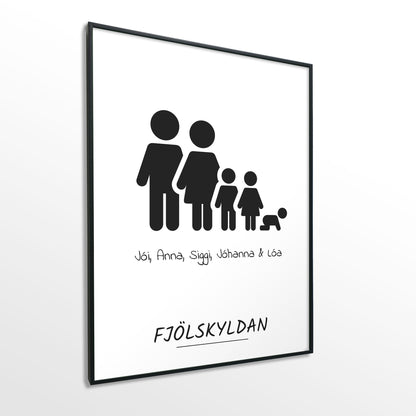 Veggspjald nr. 102 - Fallegt plakat fyrir heimilið. Þitt persónulega atburðaplakat.