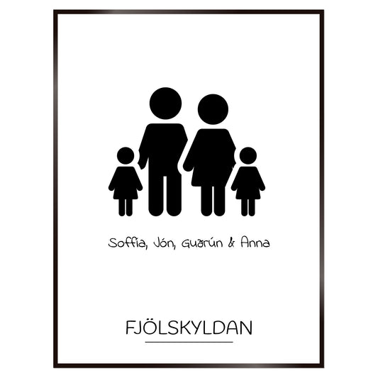 Plakat nr. 119 - Atburðaplakat sem þú getur búið til. Persónulegt listaverk sem er framleitt á Íslandi.