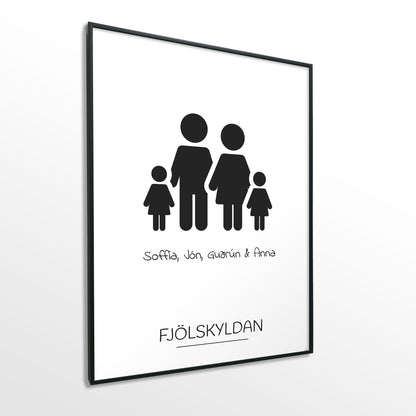 Veggspjald nr. 119 - Fallegt plakat fyrir heimilið. Þitt persónulega atburðaplakat.