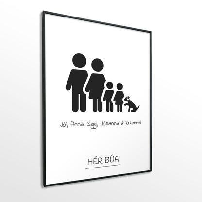 Veggspjald nr. 120 - Fallegt plakat fyrir heimilið. Þitt persónulega atburðaplakat.