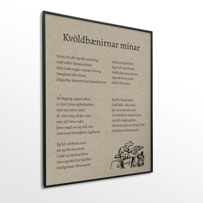 Veggspjald nr. 103 - Fallegt plakat fyrir heimilið. Þitt persónulega bænaplakat.
