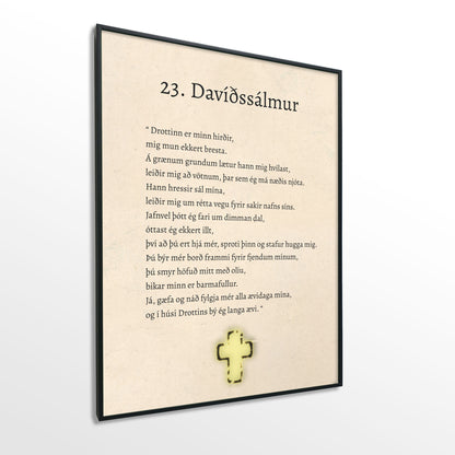 Veggspjald nr.  - Fallegt plakat fyrir heimilið. Þitt persónulega bænaplakat.