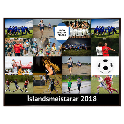 Plakat nr. 107 - Íþróttaplakat sem þú getur búið til. Persónulegt listaverk sem er framleitt á Íslandi.