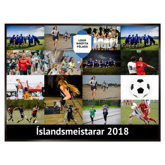 Plakat nr. 107 - Íþróttaplakat sem þú getur búið til. Persónulegt listaverk sem er framleitt á Íslandi.